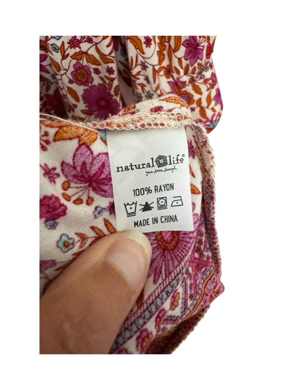 NATURAL LIFE | Becca Short Dress in Pink Floral, Size Large - Picture 9 of 12